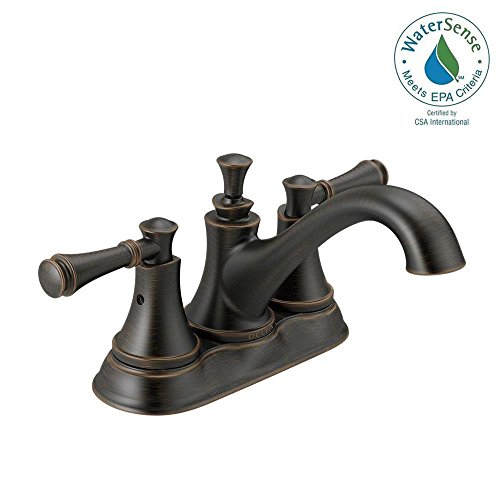 Handle Bathroom Faucet Metal Drain Assembly Sink Basin Venetian Bronze Waterfall'