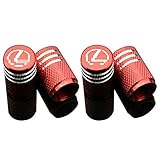 EVPRO Valve Stem Caps for Tire Decorative 4 Pack Red Car Accessories