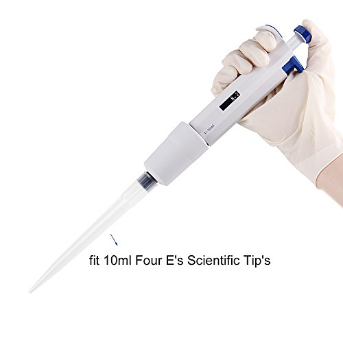 Four E's Scientific Lab Single-Channel Pipettor Adjustable Micro Pipette 1-10mL