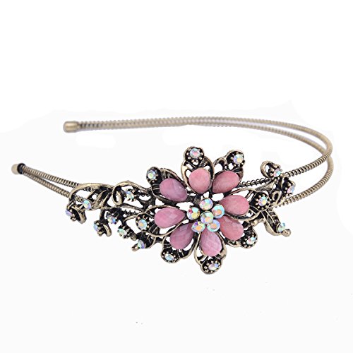 Santfe Vintage Sapphire Flower Petals Headband Retro Hair Jewelry Costume Decoration