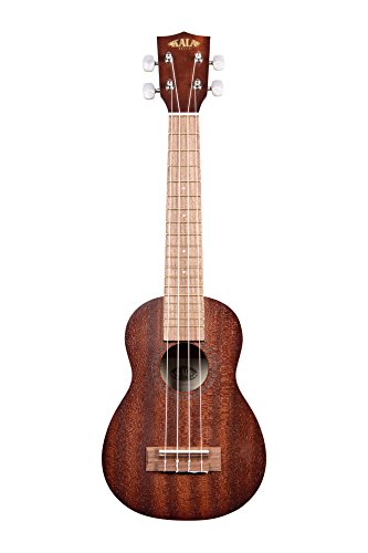 Kala KA-15SLNG Satin Mahogany Long Neck Soprano Ukulele Bundle with Hard Case, Tuner, Strap, Fender Play Online Lessons, Austin Bazaar Instructional DVD, and Polishing Cloth