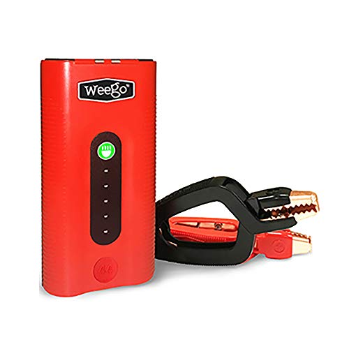 WEEGO 44.1 Jump Starting Power Pack (NEW 2019 Model) 2100 Peak 440 Cranking Amps High Performance Lithium Ion Jump Starter Quick Charges Phones 500 Lumen LED Flashlight Water Resistant (Best Jump Starter 2019)