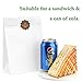 BagDream Paper Lunch Bags 6lb 100Pcs Kraft Paper Bags Bulk, Craft Bags, Bread Bags, White Paper Snack Bags, 6x3.54x11 Inches Kraft Sack Lunch Bags