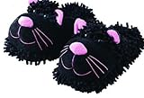 Aroma Home Aromahome Fuzzy Feet Black Cat Slippers