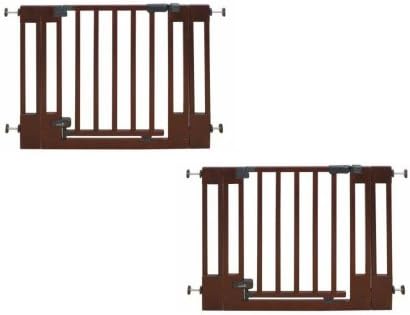 Summer Infant Sure and Secure Deluxe Top of Stairs Wood Walk Thru Gate, Set of 2