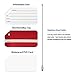 Aluminum Luggage Tag for Luggage Baggage Travel Identifier (Red 5PCS)