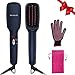 TEC.BEAN High-Tech Ionic Hair Straightener Brush for Straightening Hair and Adding Shine, Suitable for Different Hairstyles, Anti-Scald Technology Hair Straightening Brush with Auto-off Function