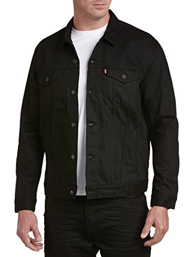 Levi s Men s Big & Tall Trucker Jacket, Polished Black, 2XL