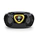 auna Roadie • Portable Boombox with CD Player and Radio • LED Light • AM/FM Radio • Bluetooth • MP3/CD Player • Aux-Input • Headphone Jack • Blackthumb 2