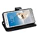 LK Case for LG Aristo, LG Phoenix 3, LG K8 2017, LG Fortune, LG Risio, LG Rebel 2 LTE, Luxury PU Leather Wallet Flip Protective Case Cover with Card Slots and Stand (Black)