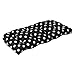 Pillow Perfect Outdoor/Indoor Polka Dot Black Tufted Loveseat Cushion, 44