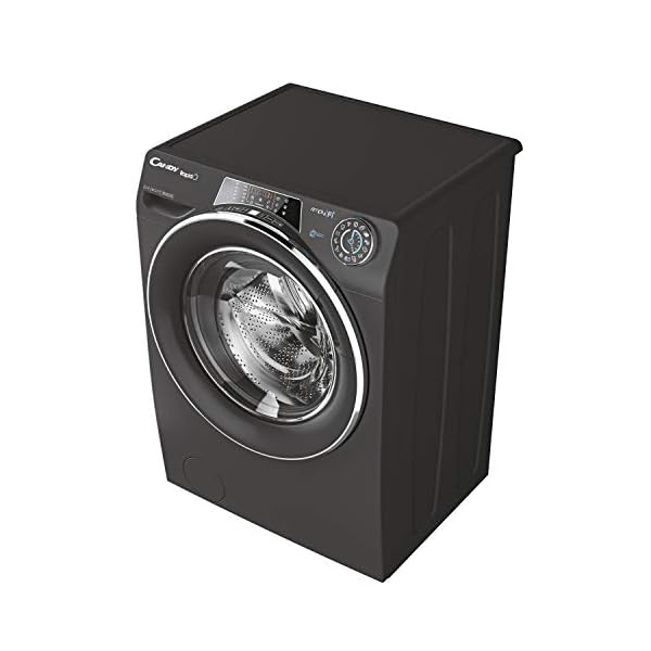 Candy-Rapido-RO16106DWMCRE-Free-Standing-Washing-Machine-WiFi-Connected-10-kg-Load-1600-rpm-Graphite Candy Rapido RO16106DWMCRE Freestanding Washing Machine, WiFi Connected, 10 kg Load, 1600 rpm, Graphite