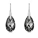 Black Crystal Earrings For Women, Ladies Friends Sterling Silver Hypoallergenic Drop Earring Jewelry