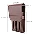Pen Pouch Case Organizer PU Leather Holder for 4 Fountain Roller Ball Pens Storage Separate Slot Brown