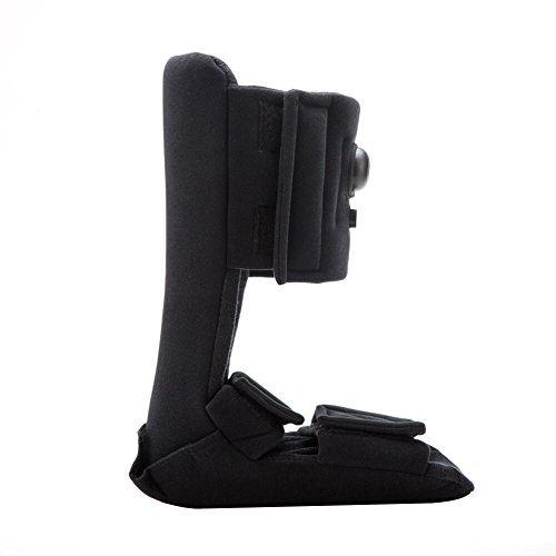 Plantar Fasciitis Night Splint, Adjustable Soft Medical Pneumatic Brace Boot for Pain Relief Black Large