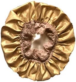 Hair Kinetics3 Luxurious, Comfortable, Friction Reducing, Moisture Retaining Iridescent Dupioni Silk Bonnet - (Beige)