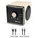 GOgroove BlueSYNC BX Portable Wireless Bluetooth Speaker - Rechargeable Compact Speaker with NFC, AUX and USB Inputs, Mic, Playback Controls for Flash Media, 4-6 Hour Battery (Wireless, Wood Brown)