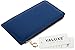 YALUXE Women's RFID Blocking Genuine Leather Multi Card Organizer Wallet with Zipper Pocket RFID Blocking Blue