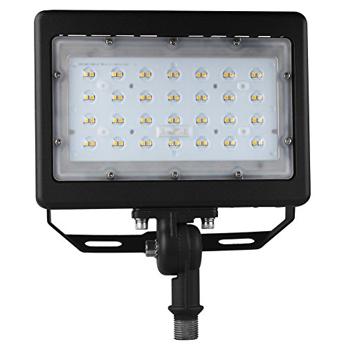 Dephen 50W LED Flood Light, 6500Lm LED Work Lights, IP65 Waterproof 5000K Outdoor Security Lighting, Adjustable Bracket-mount and 1/2” Knuckle-mount, 175W MH, HPS Bulbs Eq.(UL-Listed)