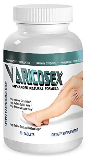 VARICOSEX Natural Varicose Vein Treatment, Pain Relief Pills (Clinical Strength 1600Mg). VARICOSEX Natural Varicose Vein Treatment, Pain Relief Pills (Clinical Strength 1600Mg).