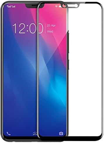 Angel Gadgets Golden Series 5D Round Curved Edge Tempered Glass Front Screen Protector for Vivo V9 (Black)