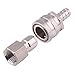 DERNORD 1/2 Inch Stainless Steel Quick Disconnect Set - Beer Brewing Connector Kit (Barb Female/FPT Male)