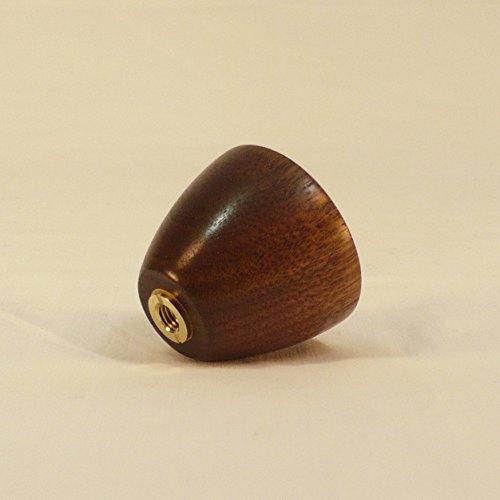 Lamp Finial Black Walnut Wood Mid Century Modern Cup Pattern 5