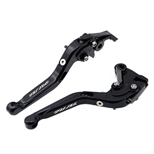 Black Folding Extendable Brake Clutch Levers For YAMAHA YZF R6 2005-2016