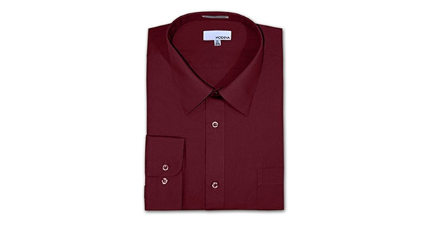maroon and white dress shirt