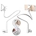 DaGou, Gooseneck Flexible Long Arms Cell Phone Clip Holder Stand with Sitck-On Car Mount for IPhone 6,6 Plus,5,4S,3GS,IPod,GPS,PDA,Samsung Galaxy, HTC, Nokia, LG, Blackberry Holder with Fully Function (White)