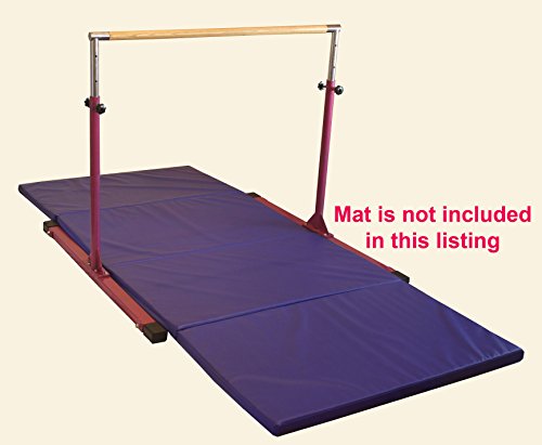 Gymnastics Bar Adjustable 3' to 5' Model DX Barney Purple, 1.5" Dia. Solid Hardwood, Very Sturdy From Gym2dance - Thumbnail 4