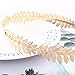 JAKAWIN Bride Wedding Headband Gold Leaf Headpiece Bridal Hair Crown for Women HB009