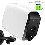 Wireless Security Camera System, DC'House 1080P WiFi Rechargeable Battery Powered Camera with Two-Way Audio, IR Night Vision,PIR Motion Sensor & TF Card Socket, Indoor/Outdoor Camera