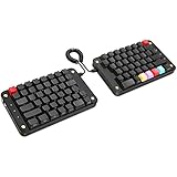 Koolertron Programmable Split Mechanical Keyboard with OEM Gateron Red Switch, All 89 Keys Programmable Ergonomic Keypad, 8 Macro Keys - [SMKD62] (OEM Red Switch (Office))