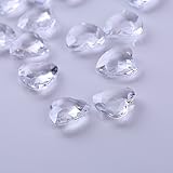 AiFanS Acrylic Heart Gems Crystal Rocks For Table Scatter Or Table Confetti，12mm Clear(Pack of 500Pcs)