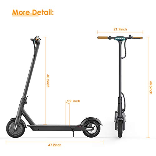 TOMOLOO Electric Scooter with Foldable Design, 18.6 Miles Long-Range, Up to 15.5 MPH, Commuting Scooter, Portable E-Scooter with 8.5" Air Filled Tires, Cruise Control TOMOLOO Electric Scooter with Foldable Design, 18.6 Miles Long-Range, Up to 15.5 MPH, Commuting Scooter, Portable E-Scooter with 8.5" Air Filled Tires, Cruise Control