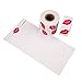 Sunmns Lips Stickers, Perforated Self Adhesive Kisses Stickers, 3 Rolls, 1500 Pieces, Red