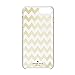 Kate Spade New York Phone Case | For Apple iPhone 8 Plus, iPhone 7 Plus, iPhone 6S Plus, and iPhone 6 Plus | Protective Phone Cases with Clear Design and Drop Protection - Chevron Gold / Clear