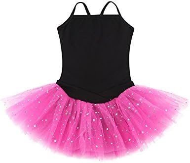 Ephex Toddler Girls Cotton Glitter Camisole Ballet Tutu Leotard 2-9 Years