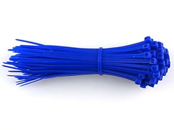 Cable-Tex Kabelbinder, 200 mm x 4,8 mm, 100 Stück, klein, blau