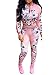 FOUNDO Women's Hawaii Floral 2 Piece Set Tracksuit Sports Joggers Jacket Suit