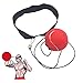 Ueasy Boxing Ball MMA Ball Fighting Ball with 2 Pieces of Elastic Rope to Improve Eye-Hand Coordination Speed and Accuracy (Red)