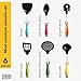 Klee 6-Piece Colorful Nylon Kitchen Utensil Set with Stand