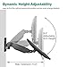 WALI Single LCD Monitor Gas Spring Wall Mount Fully Adjustable Fits One Screen up to 27”, 14.3 lbs Weight Capacity, Arm Max Extension 13.4″ (GSWM001S), Blackthumb 2