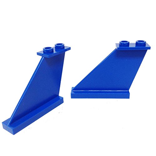 Lego Parts: Tail 4 x 1 x 3 (PACK of 2 - Blue)