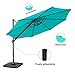 COBANA 10ft Cantilever Offset Patio Umbrella with Vertical Tilt and 360 Degree Rotation Function, Blue