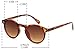 Eason Eyewear Men/Women's Vintage Fashion Inspired Round Sunglasses 45 mm Tortoise Print/Brown