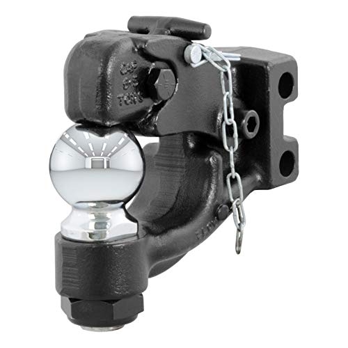 CURT 45920 Channel-Mount Pintle Hitch with 2-5/16-Inch Trailer Hitch Ball, 13,000 lbs. GTW,  Fits 2-1/2-Inch or 3-Inch Lunette Ring, Channel Mount Required