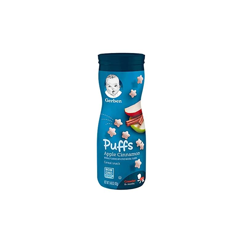 Gerber Graduates Puffs Cereal Snack, Apple Cinnamon, 1.48 Ounce