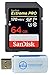 SanDisk 64GB SDXC Extreme Pro Memory Card Works with Canon EOS R, M50, M100 Mirrorless Camera 4K V30 UHS-I (SDSDXXY-064G-GN4IN) with (1) Everything But Stromboli (TM) Combo Reader